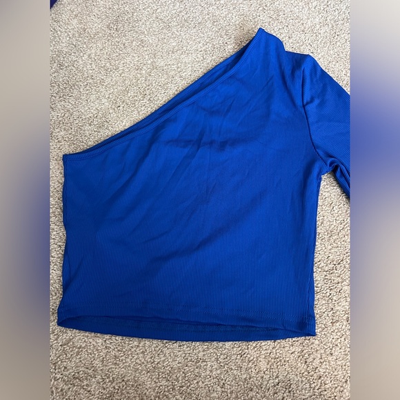 Blue One Sleeve Long Sleeve Size Medium - Picture 3 of 5